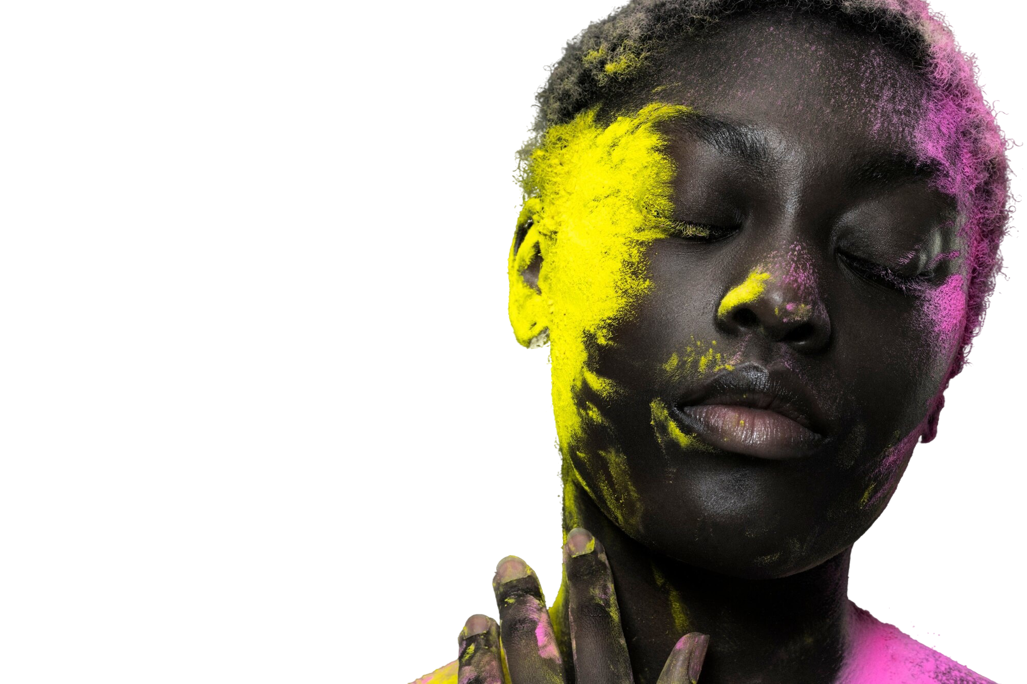 close-up-black-model-with-powder